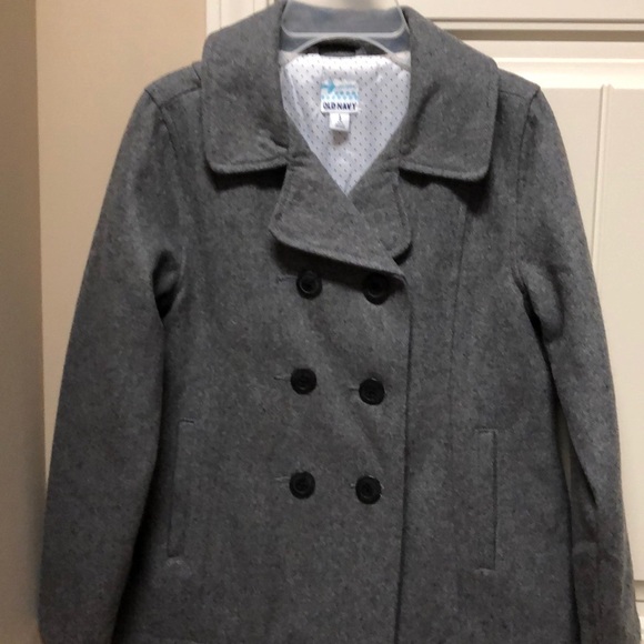 Old Navy gray wool blend peacoat - Picture 2 of 3